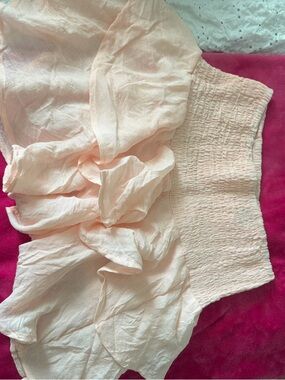 Light Blush Pink Ruffled Skirt